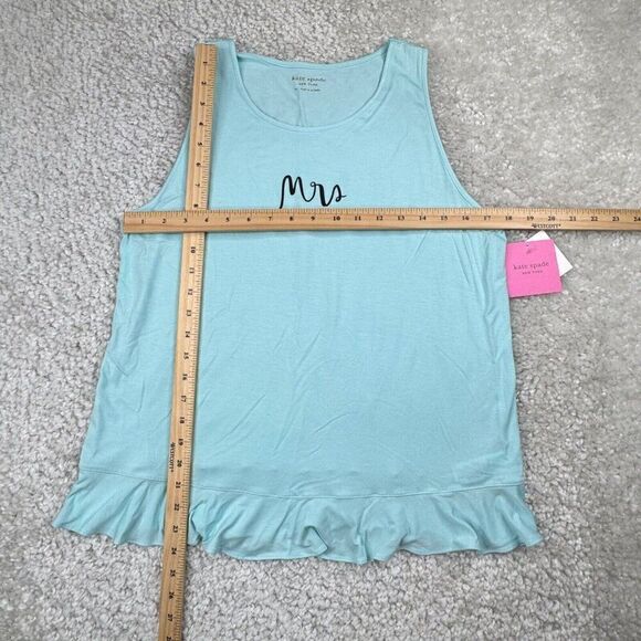 Kate Spade New York Mrs. Bridal Sleep Pajama Tank Blue NEW - Picture 9 of 10